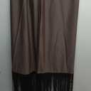 Aigeman Women Vintage Flapper Dresses 1920s Great Gatsby Halter Fringed Maxi Dress Tassels High Split Formal Dress, M