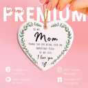 3 x Gifts for Mom Birthday from Daughter, Son, I Love You Mom Ceramic Ornament, Cute Mum Gift for Mama Retirement Gift Idea, Christmas Stuff for Mommy