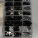 Kadrick Metric Screw Assortment, 2000PCS Metric Bolt Assortment Kit M2 M3 M4 M5 Machine Screws with Lock & Flat Washers, Grade 10.9 Alloy Steel Hex Socket Button Head Black Screws Nuts and Bolts Kit