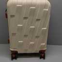 Luggage Set 8 Piece, Carry On Hardside Luggage with TSA Lock Spinner Wheels, Carry On Suitcase with Travel Storage Bag (White, 8 piece set), Size: 8 Piece Set (20inch)