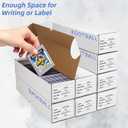 EXYGLO Trading Card Storage Box 25 Pack 700 Count 20pt, 14.2x3.8x2.9 Inch White Cardboard Card Boxes for TCG/MTG/Sport Cards, Fit 3.6x2.6 Sleeves Shipping or Storing, 17500 Max Capacity in Total