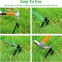 Sintuff 36 Pcs Heavy Duty Tree Stake Kits Stake and Support for Young Leaning Tree Anchor Straightening Kit, 15.8'' Support Straps, 11.8'' Steel Stakes, 13.12ft Rope(Green)
