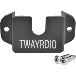 2 x TWAYRDIO Dashboard Mount Holder Hanger for Handheld Radio, Speaker Mic, CB/Mobile Radio Microphone, Belt Clip Hook with Screws for Motorola Midland BaoFeng Yaesu Walkie Talkie Two Way Radio (Black)