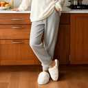 ULTRAIDEAS Women's Fuzzy Slip-on Slippers, Cozy Indoor House Shoes with Memory Foam (White, XL)