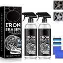 2PCS Iron Eraser Rust Remover Spray, Iron Powder Remover Spray for Car Wheels and Paint Fast Acting Rust and Brake Dust Remover, New Upgraded Automotive Surface Cleaning (EXP 11/14/29)
