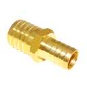 Joywayus Hose Barb Reducer 3/4" to 1" Barb Fitting Reducing Splicer Hex Union Brass Fitting Water/Fuel/Air