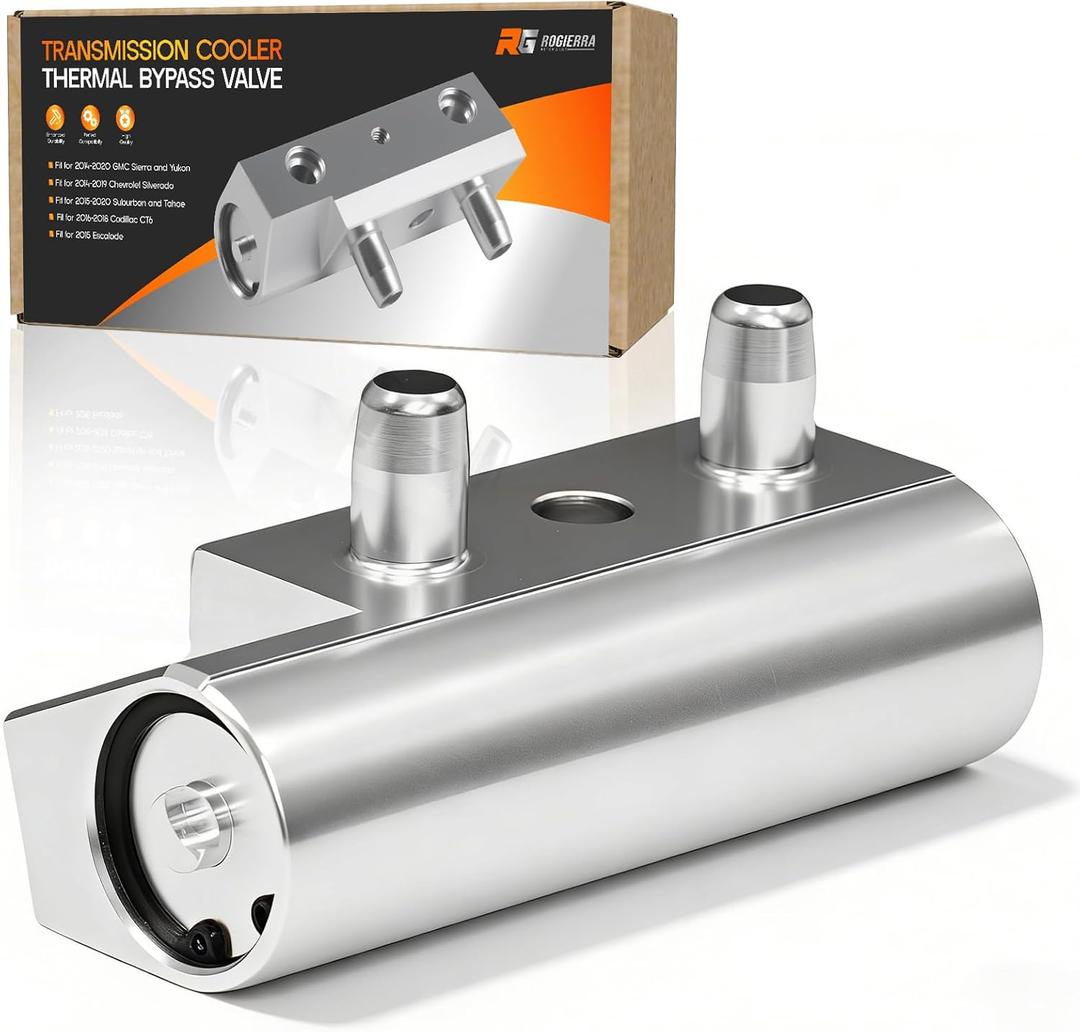 Transmission Cooler Thermal Bypass Valve Compatible with 2014-2020 GM Vehicles - Fits for GMC Sierra Yukon, Chevy Silverado Suburban Tahoe, Cadillac Escalade CT6 - Replaces OEM# 86774933