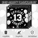 40Pcs 13th Birthday Party Decorations Plates Disposable Tableware Include Plates and Napkins For 20 Guests 13th Birthday Decorations for Boys Girls (White and Black 7)