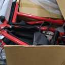 Drive Medical Lightweight Expedition Folding Transport Wheelchair - Ultra Lightweight Mobility Support for Seniors & Adults - Strong Aluminum Frame - Hand Brakes - Compact Folding Travel Chair - Red