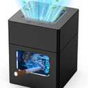 Multifunctional Smokeless Ashtray,HEPA Filter Smokeless Ashtray Indoor with Lighter,USB Rechargeable Smoke Removing ashtray for home,bedroom,office,car, Valentine's Day Gifts for Him Her (Deep black)