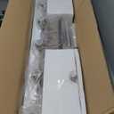 VINLUZ 6 Light Brushed Nickel Wall Lighting with Seeded Glass Shade,Contemporary Bathroom Light Fixture Over Mirror Wall Mounted Lamp for Dressing Table Bedroom