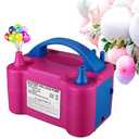 Electric Air Balloon Pump, 600W Portable Dual Nozzle Electric Balloon Inflator with Small Storage Box, Two Operation Modes, for Garland Arch Party Decoration