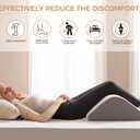 Knee Wedge Pillow 8'' for Post-Surgery Recovery-Leg Elevation Support for Sleep Position, Alleviating Lower Back & Hip Pain Enhancing Circulation in Ankles Legs Triangle Pillow with Removable Cover