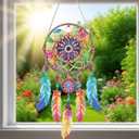 DIY Dream Catchers Diamond Painting Kit - Handmade Craft for Boho Decor, Symbol of Good Dreams & Positive Energy, All-Inclusive Crafts for Adults (Vibrant)