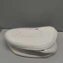 Fabric Tissue Box Cover with Lid  Rectangular White Woven Tissue Holder for Home, Minimalist Decorative Tissue Case for Bathroom, Living Room, Bedroom