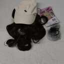 long Brown Highlights Blonde wavy wig wz Beige Baseball Cap Adjustable. 2-in-1
