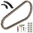 25H 62 Links Timing Starter Chain Breaker Kit Compatible with 125cc 110cc Tao tao Coolster Kazuma Baja Chinese ATV Quad 4 Wheeler Lifan Apollo Vitacci 90cc 70cc 50cc Pit Dirt Bike Go Kart Parts