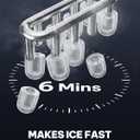 Silonn Ice Maker Countertop Machine with Handle, 26lbs in 24h, 9 Ice Cubes Ready in 6 Mins, Self-Cleaning Ice Makers with Basket and Scoop, Ideal for Home, Kitchen, Camping, RV