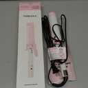 VODANA Professional GlamWave Ceramic Curling Iron, 1.6 Inch Barrel, Strawberry Cream Color, Instant Heat Technology, Natural LongLasting Curls