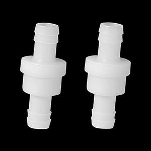Feelers 1/2" (12MM) One Way Inline Check Valve Non-Return One-Way Air Water Gas Check Valve Ozone Resistance PVDF, Pack of 2 2PCS