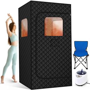 Portable Sauna for Home, Personal Steam Sauna with Steamer, 99 Minute Smart Timer, 9 Level, Remote Control, Personal Steam Room for Spa, Indoor