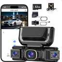 4 Channel Dash Cam Front & Rear for Cars with Radar,2K FHD & WDR Night | Dash Cam Include Free ODBII Hardwire 24/7 Parking Surveillance,360° Camera with WiFi,Loop Record,WDR Night