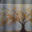 Modern Botanical Canvas Art - Golden Tree of Life Wall Decor 50x29