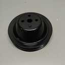Black Steel Long Water Pump Pulley 2 Groove 6.25" OD Compatible with SBC Small Block Chevy