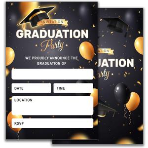 Graduation Invitations 2025-20 Graduation Party Invitations Cards With Envelopes, 4x6 Inch For High School & College Celebrations.(001)