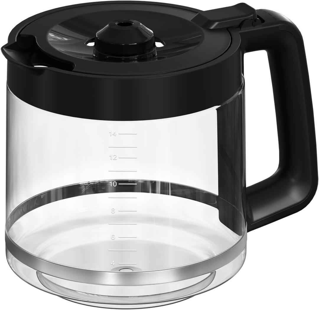 14 Cups Coffee Maker Carafe Replacement Pot Compatible with Mr. Coffee 14-Cups Programmable Coffee Maker, 1 Pack