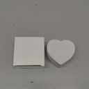 LETURE Velvet Jewelry Ring Gift Box, Heart-Shaped Wedding Ring Earring Stud Holder Case for Engagement, Proposal, Anniversary, Rings Storage Display Box (White)