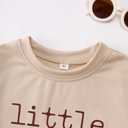 Toddler Baby Girls Halloween Sweatshirt Little Pumpkin Crewneck Pullover Tops Long Sleeve Outfit Shirt Fall Clothes(Apricot,18-24Months)