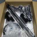 ZMISHIBO 52 Inch Ceiling Fan No Light, Flush Mount Low Profile, Modern Black Ceiling Fan Without Light, Remote Control & Quiet DC Motor, for Indoor&Outdoor, Bedroom, Living Room