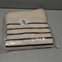 Womens Striped Sweater Dress Fall Knit Crewneck Long Sleeve Baggy Casual Long Dress Loose Autumn Winter Midi Dresses (S)