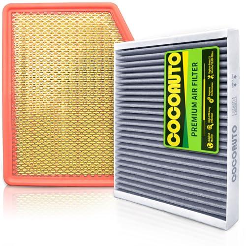 COCOAUTO Engine & Cabin Air Filter Kit for Silverado 1500 2500 (2019-2025), Sierra (2019-2025), Tahoe Yukon Suburban 2021+, Replace A3244C 84121219 13508023 13356916, NOT for Diesel 6.6L