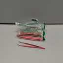 Honoson 9 Pieces Curved Pointed Craft Tweezers Stainless Steel Precision Tweezer with Protective Cover for Rhinestones Dried Flowers Craft Stickers Eyelash Extension Jewelry Making(Pink)