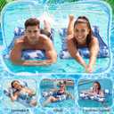 Lunmon Pool Floats Foam Hammock for Adults Large Non Inflatable Swim Noodles Bag Water Floating Bag Lounge Chairs PVC Bean Quick-Drying Mesh Fabric Fun Accessories Summer Beach Party