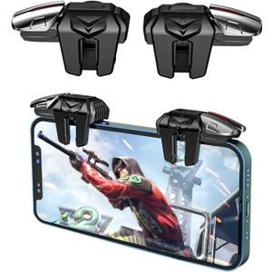 Newseego for 2022 New Model Mobile Game Controller Trigger, Mobile Game Accessories 6 Finger Trigger Sensitive Target Buttons Smartphone Game Controller Gamepad for PUBG/Survival Rules (Clear)