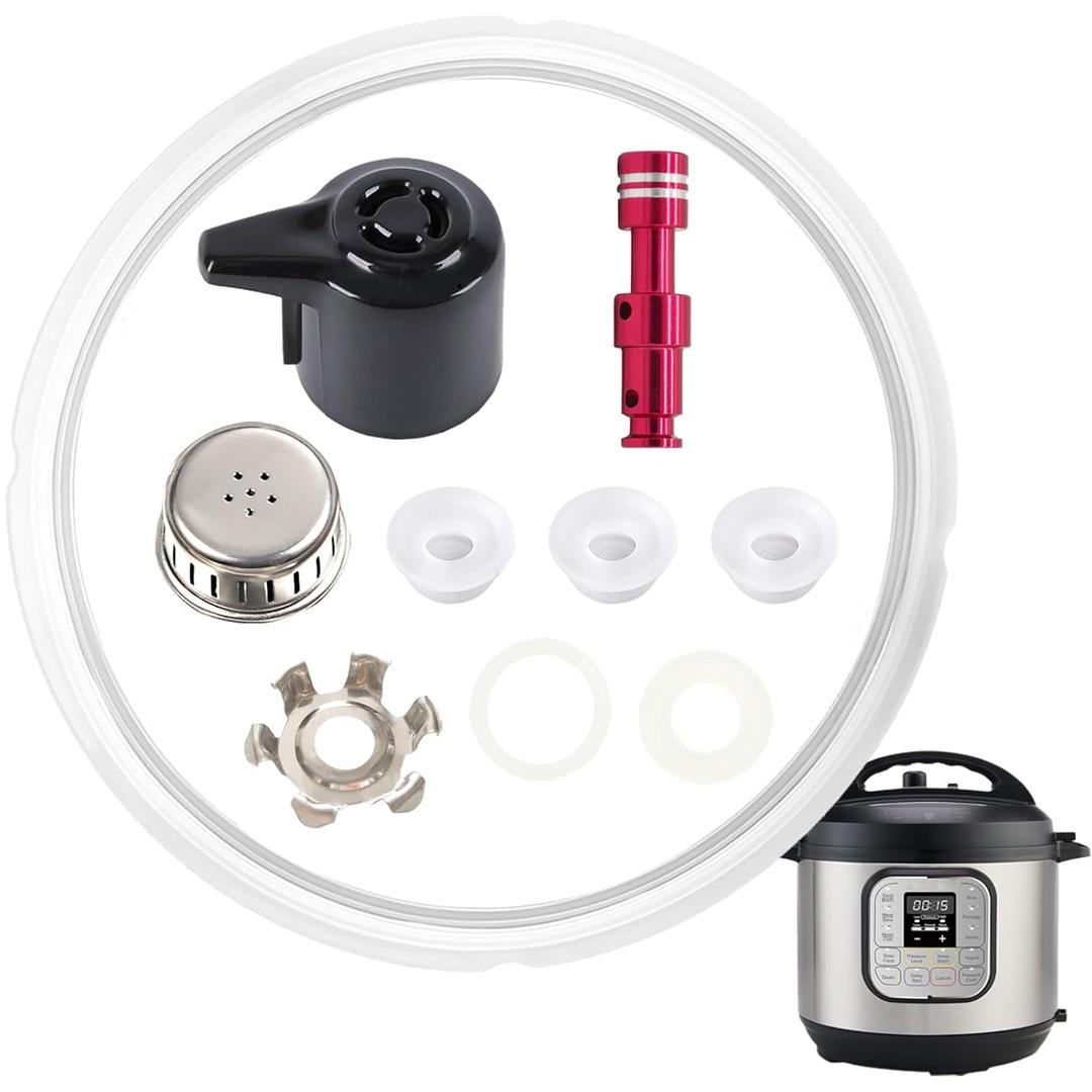 10Pcs Replacement Parts for Instant Pot Duo 8 Quart and Duo Plus 8Qt, Accessories for Duo& Duo Plus 8 Qt Instantpot, Lid Replacement Sealing Ring Steam Release Valve Float Valve for Instant Pot