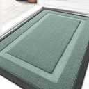 OLANLY Front Door Mat Indoor Outdoor Entrance, Waterproof All-Season, All-Weather Doormat, Sturdy Natural Rubber, Low Profile, Easy Clean Patio Porch Entryway Mat, 35x23, Grayish Green