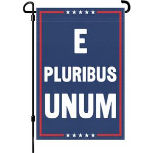 E Pluribus Unum Garden Flag - 12x18 Inch Double Sided Political Garden Flags, Vertical 100% Polyester, Weather-Resistant Outdoor Yard Lawn Decoration