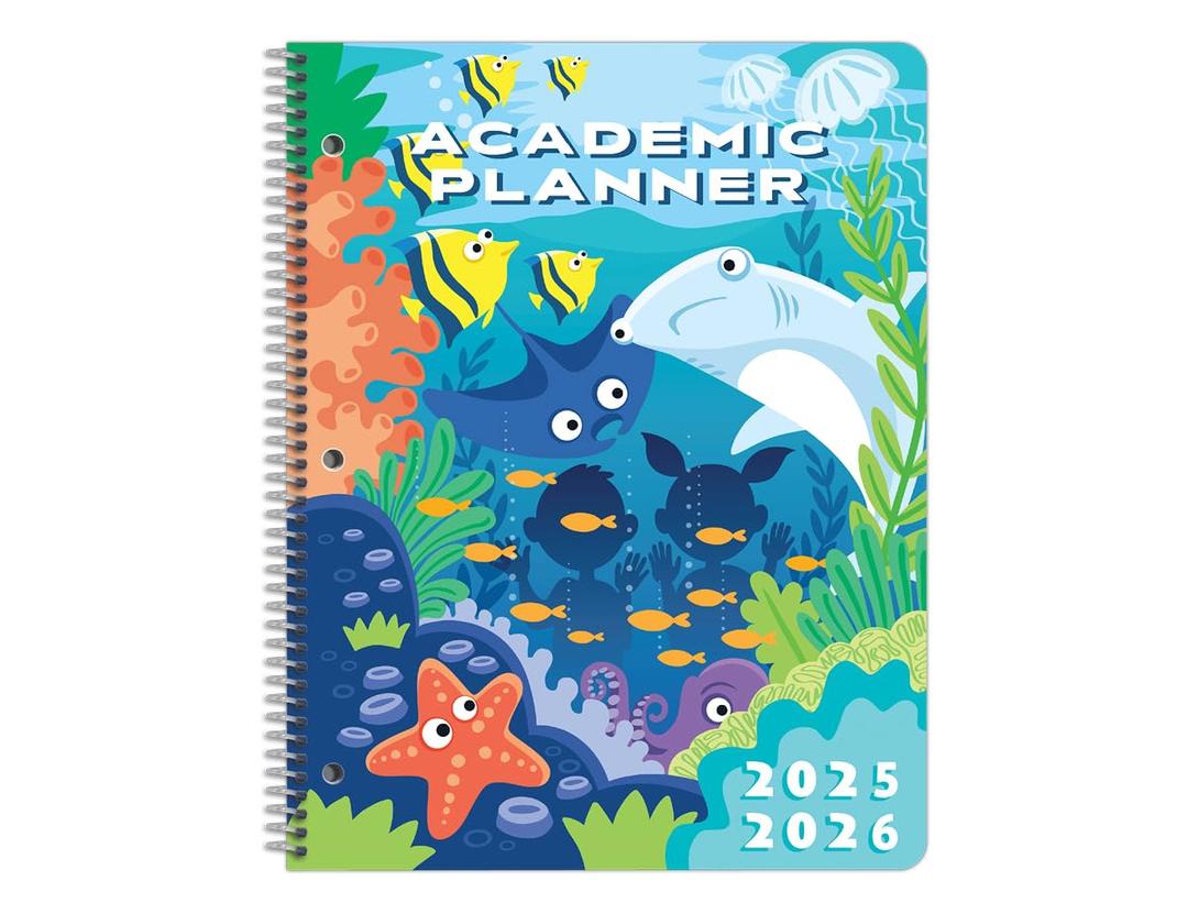 Dated Primary Student Planner 2025-2026 Academic School Year, Large (8.5" by 11") Block Style Datebook with Classic Primary Block Cover
