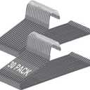 devesanter Pants Hanger, 30 Pack Space Saving Open-Ended Metal Pants Hanger, Non Slip Trousers Slack Hangers Organizers for Pants Jeans Slacks Scarf Trousers Ties, Grey