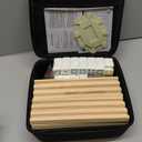 Rummy Cube 6 Player Edition with 6 Wooden Racks/ Trays, 160 Large Numbers Rummy Tiles Set with Zippered Case, Rummy Travel Game Set with 6 Tiles Holders - Classic Board Games for Family Adults Kids