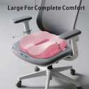 NSOCAON Ergonomic Memory Foam Seat Cushion - Suitable for Office Chairs, car Seats, and wheelchairs. Relieves Tailbone and Hip Pain. Durable and Comfortable.-Double Pink