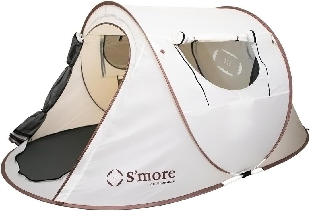 S'more Emergency Tent Shelter, Survival Tent for 2 Person, Lightweight and Portable Sun Shade Shelter, UFP 30+ Waterproof and Windproof Tent for Camping, Hiking, Backpacking and Outdoor Activities
