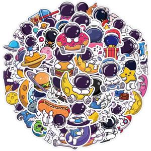 3 x Space Astronaut Stickers for Kids, 61 PCS Waterproof Space Sticker for Water Bottles Laptop Phone Case Luggage, Cute Vinyl Spaceman Stickers