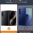 FNTCASE for Samsung Galaxy Z-Fold-8 Case Full Hinge Protection Clear Cover | Compatible with Magsafe, Screen Protector, Anti Yellowing, Military Grade Drop Protection, Shockproof, Transparent Cases