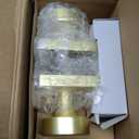 Haidms Gold Door Knobs Interior Privacy, Heavy Duty Square Brushed Gold Interior Door Knobs for Bedroom Bathroom, Brushed Brass Door Knobs (5 Pack)