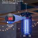 YISSVIC Bug Zapper Outdoor Indoor Waterproof Electric Mosquito Lamp Fly Zapper Killer Effective 4200V Plug in for Home Patio Office Courtyard